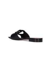 Gucci 20mm Gg Cutout Leather Slide Sandals