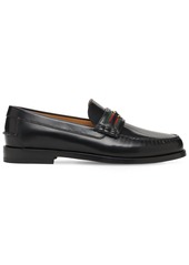 Gucci 25mm Gg Web Kaveh Leather Loafers