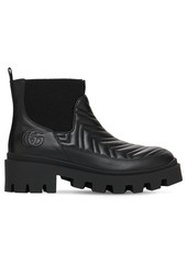 Gucci 25mm Matelasse' Leather Chelsea Boots