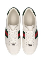 Gucci 30mm Ace Web Detail Leather Sneakers