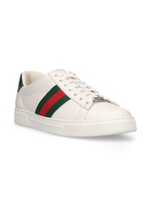 Gucci 30mm Ace Web Detail Leather Sneakers