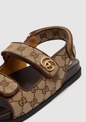 Gucci 35mm Double G Canvas Sandals