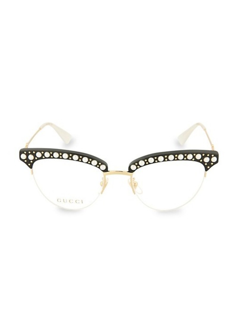 Gucci 52MM Cat Eye Sunglasses With Detachable Charm on SALE