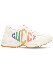Gucci 50mm Rhyton Glitter & Leather Sneakers