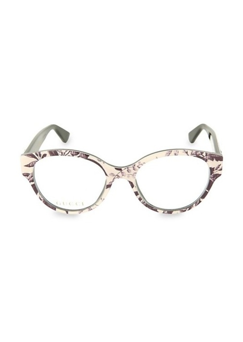 gucci 50mm round optical glasses