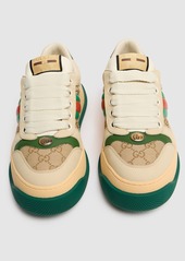 Gucci 50mm Screener Leather Sneakers W/ Web