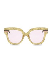 Gucci 51MM Glitter Square Sunglasses