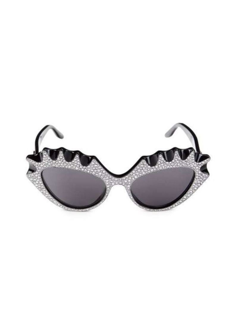 Gucci 52MM Crystal Reverse Cat Eye Sunglasses