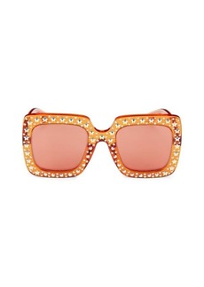 Gucci 53MM Embellished Square Sunglasses