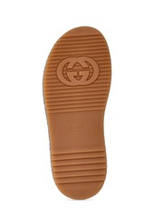 Gucci 55mm Gg Platform Denim Slide Sandals