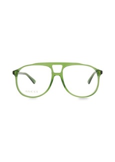 Gucci 57MM Aviator Eyeglasses