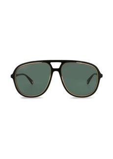 Gucci 57MM Aviator Sunglasses