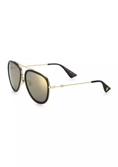 Gucci 57MM Pilot Sunglasses