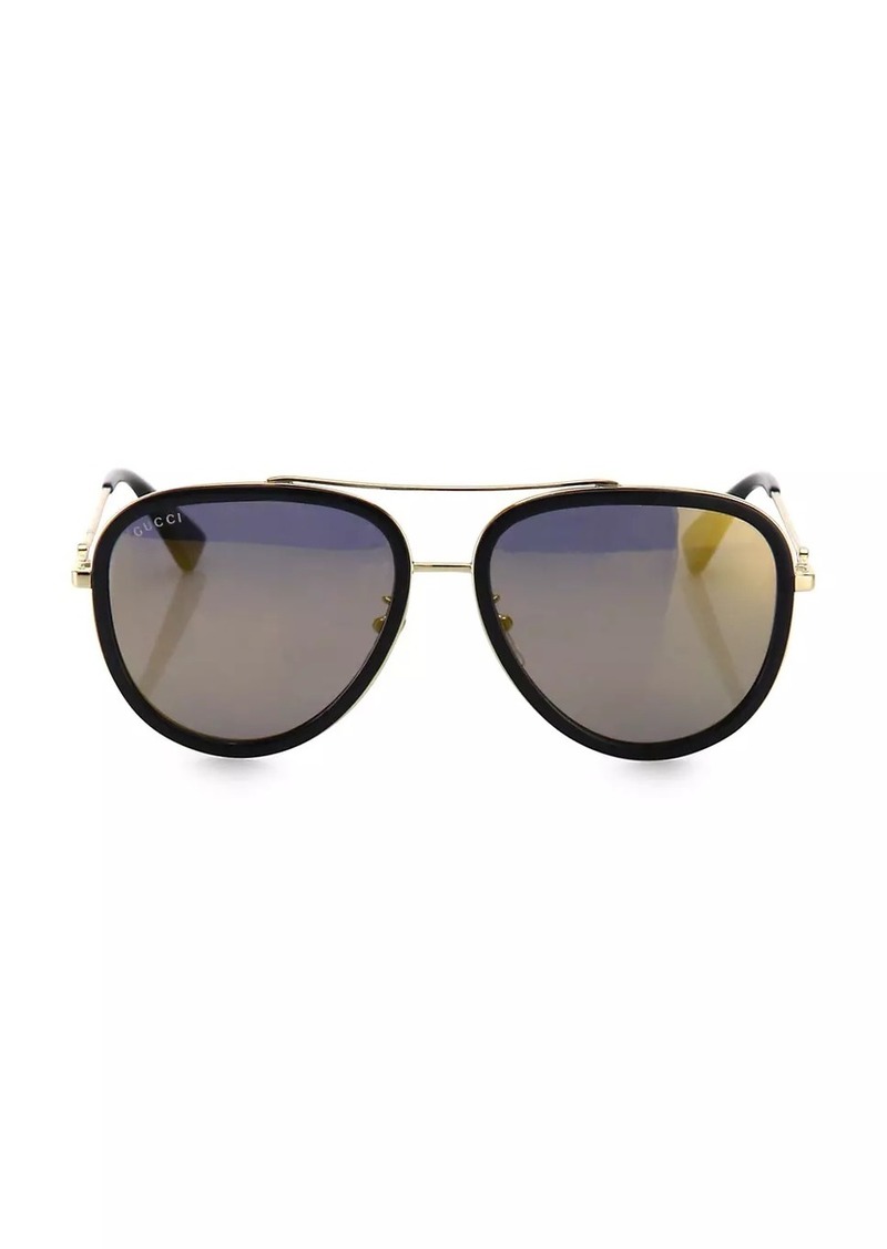 Gucci 57MM Pilot Sunglasses