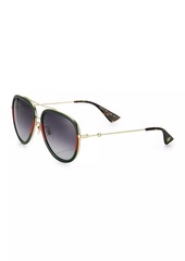 Gucci 57MM Pilot Sunglasses