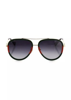 Gucci 57MM Pilot Sunglasses