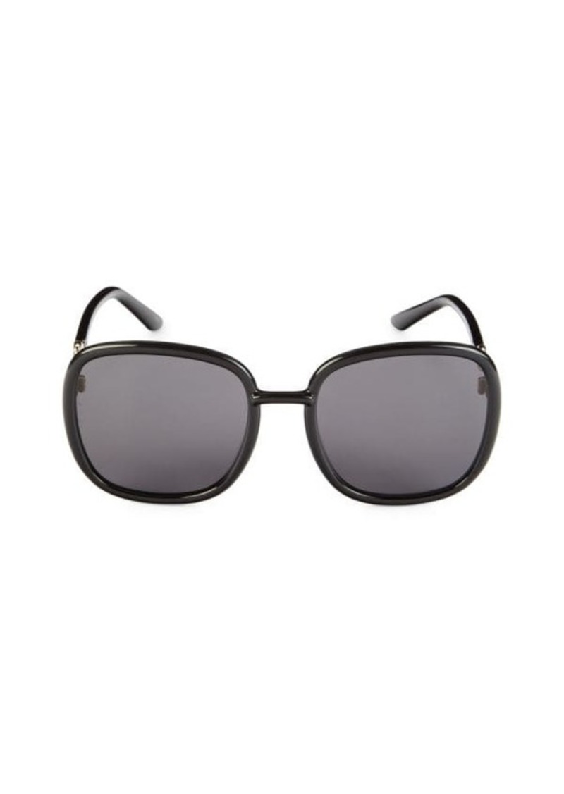 Gucci 57MM Square Horesbit Sunglasses