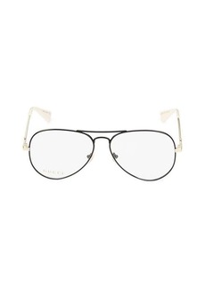 Gucci 58MM Aviator Eyeglasses