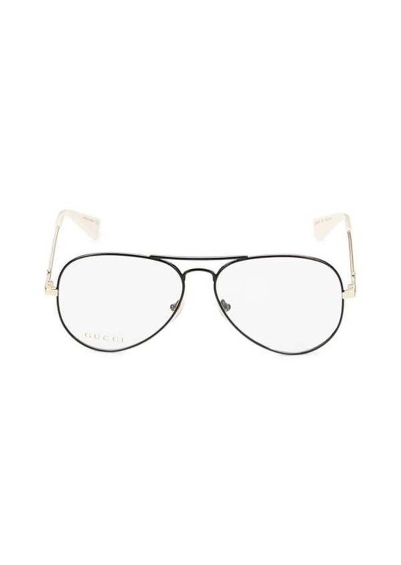 Gucci 58MM Aviator Eyeglasses