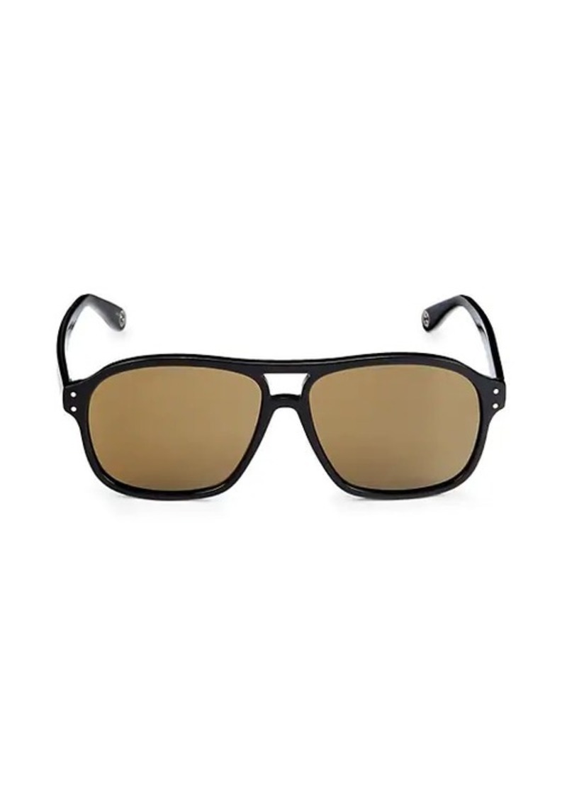 58mm aviator sunglasses gucci