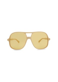 Gucci 58MM Aviator Tinted Sunglasses