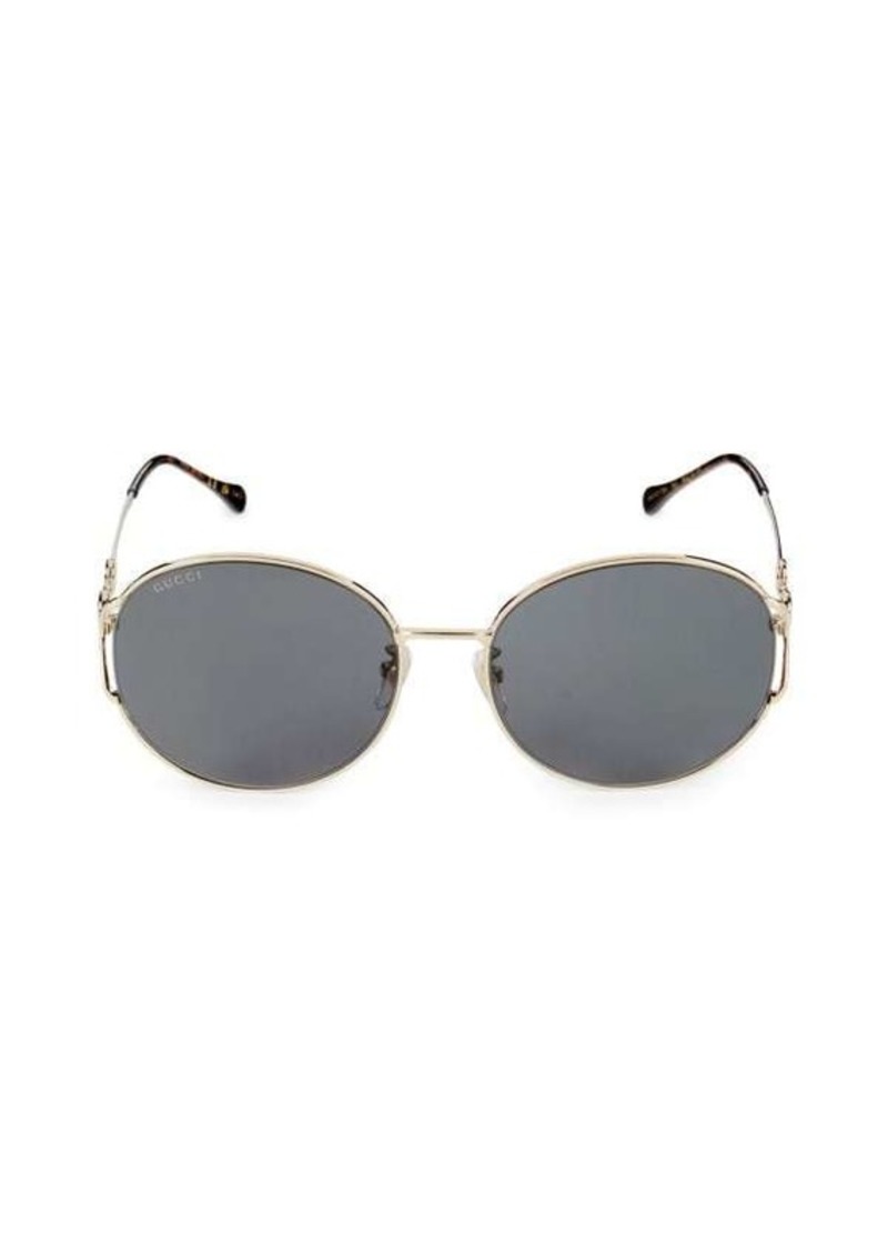 Gucci 58MM Oval Sunglasses