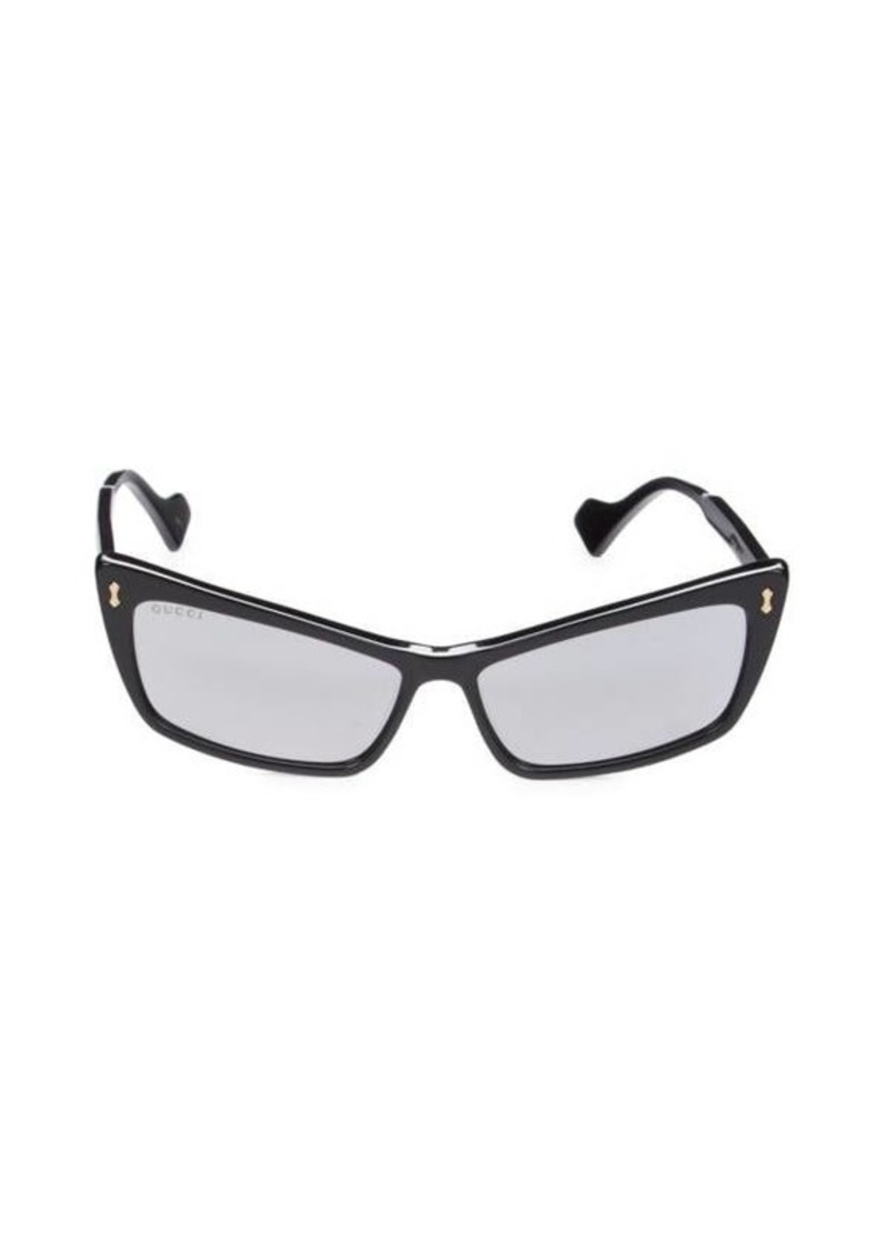 Gucci 58MM Rectangle Cat Eye Sunglasses