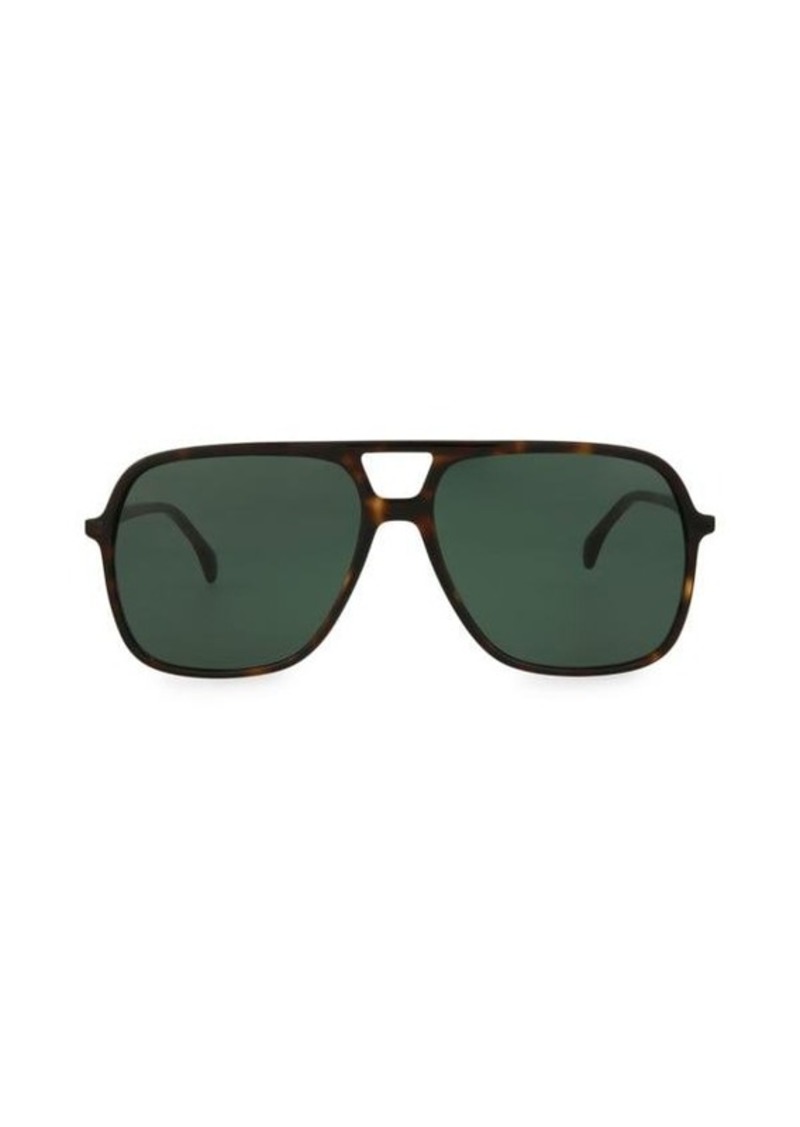Gucci 58MM Square Aviator Sunglasses