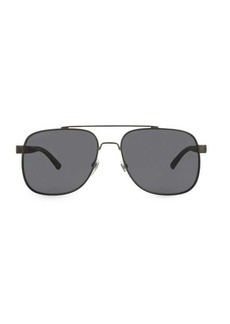 Gucci 60MM Square Aviator Sunglasses