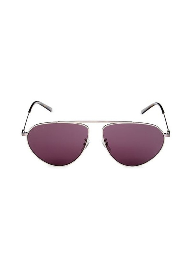 Gucci 61MM Aviator Sunglasses