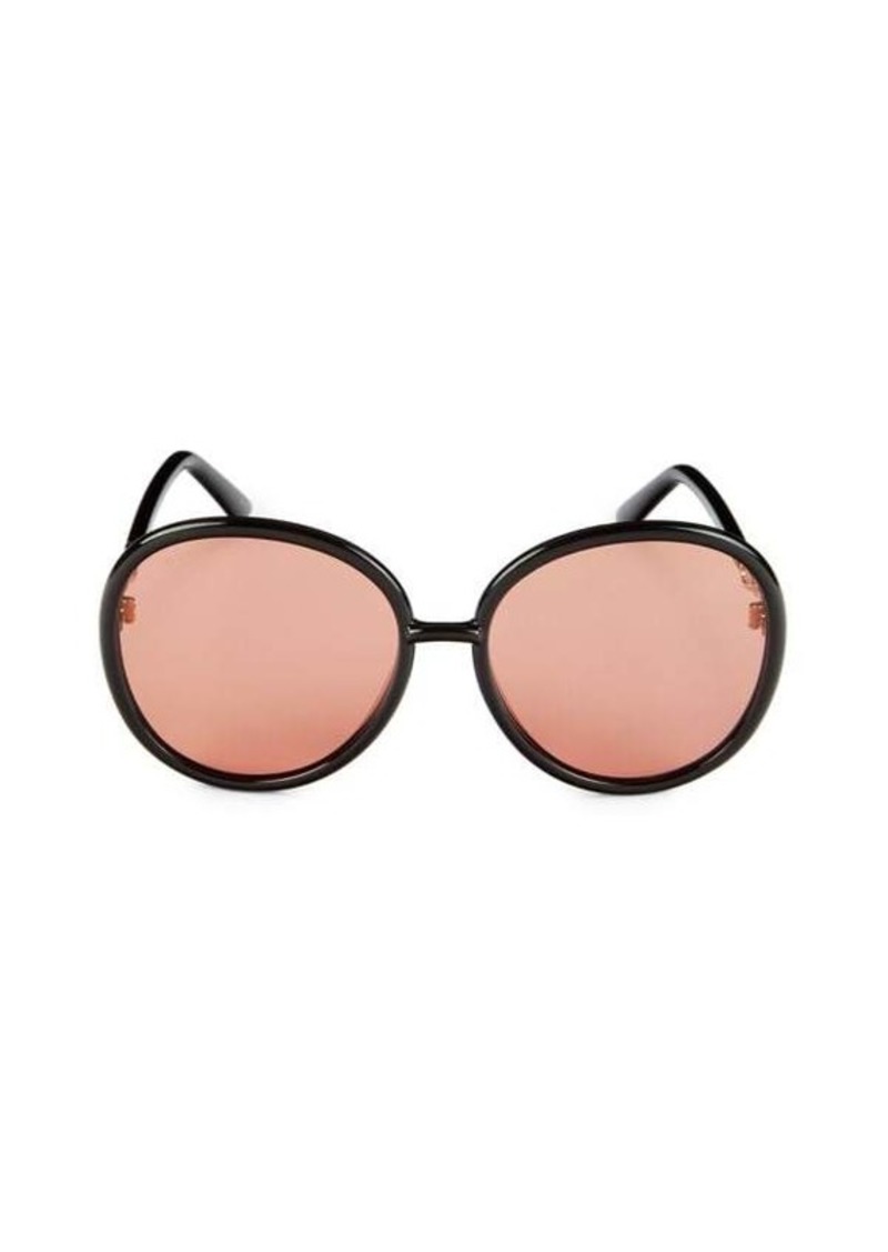 Gucci 61MM Round Horsebit Sunglasses