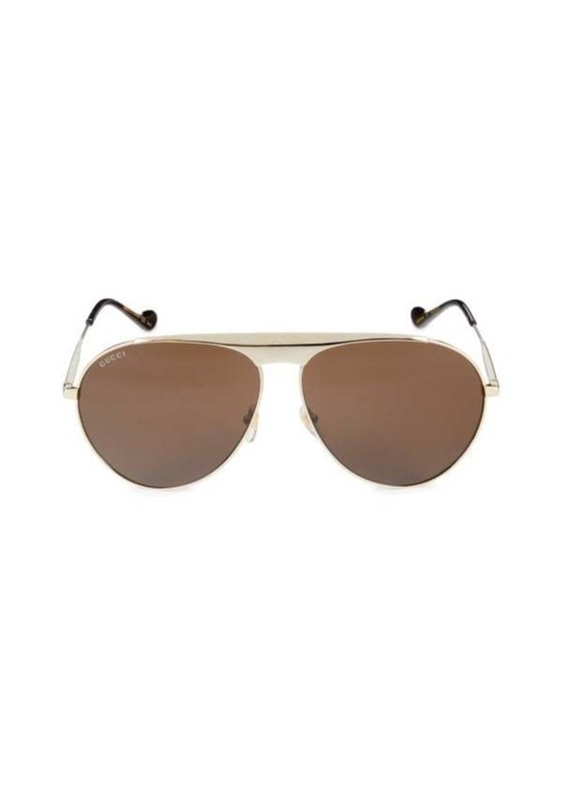 Gucci 65MM Aviator Sunglasses