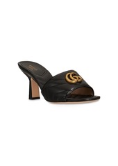 Gucci 75mm Marmont Quilted Leather Mules