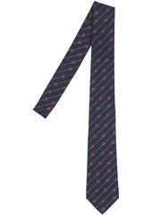 Gucci 7cm Gg Interlocking Silk & Wool Tie