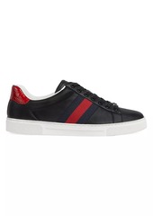 Gucci Ace Leather Web Low-Top Sneakers