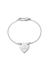 Gucci sterling silver Trademark charm bracelet