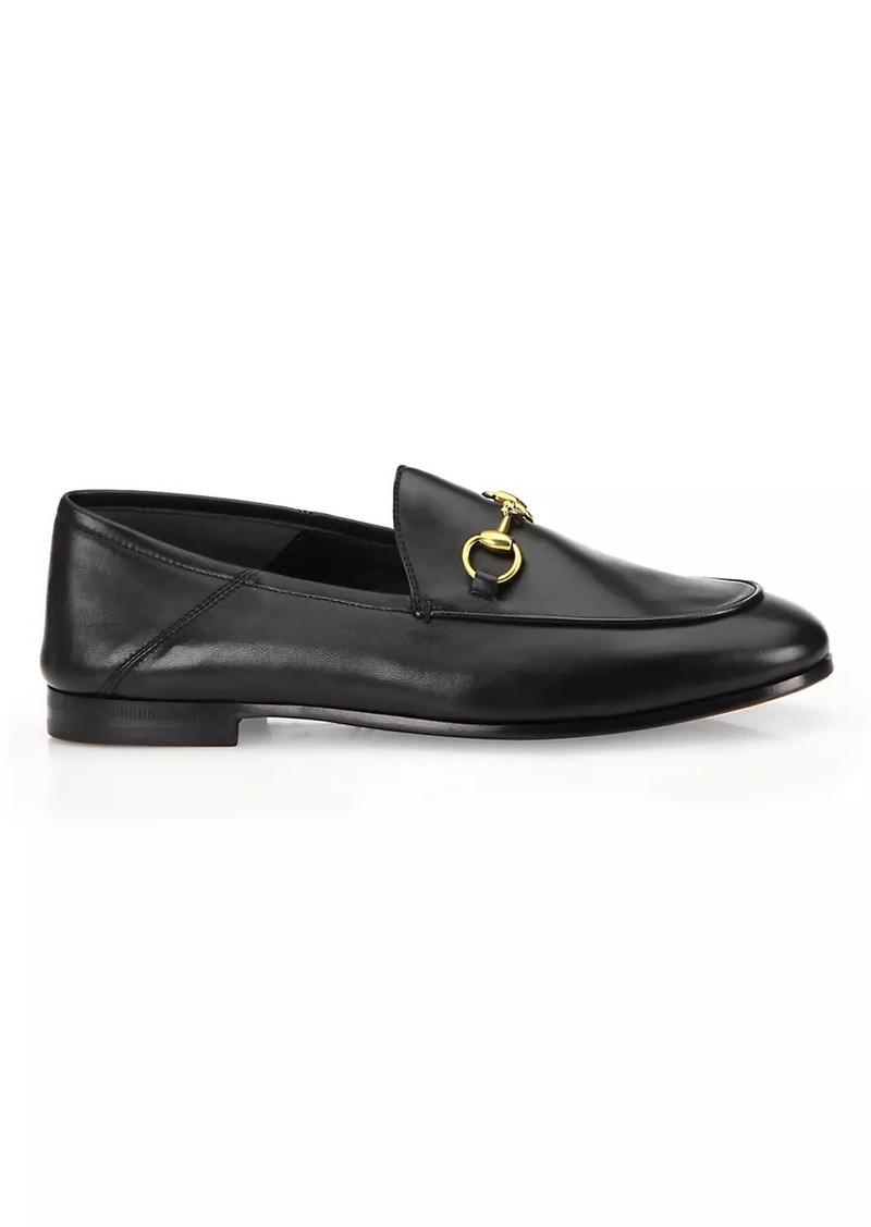 Gucci Brixton Leather Horsebit Loafers