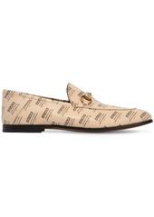 Gucci Brixton Logo Printed Leather Loafers