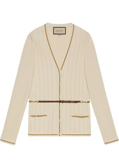 Gucci cable-knit belted cardigan