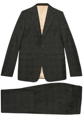 Gucci checked bee embroidered London suit