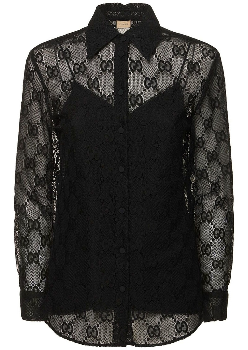 Gucci Cosmogonie Gg Lace Shirt