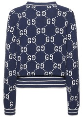 Gucci Gg Cotton Blend Knit Cardigan