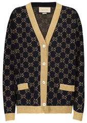 Gucci Cotton-blend lamé cardigan
