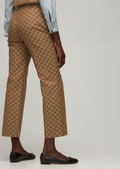 Gucci Cotton Blend Pants W/ Leather