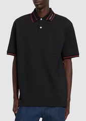 Gucci Cotton Blend Piquet Polo Shirt