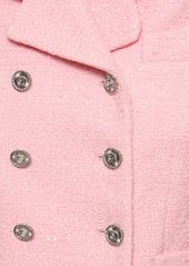 Gucci Cotton Blend Cropped Tweed Blazer