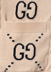 Gucci Cotton Cardigan W/ Gg Intarsia