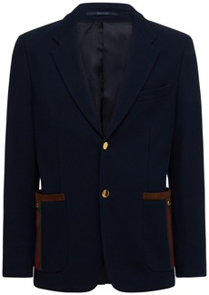 Gucci Cotton Jersey Jacket W/ Web