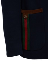 Gucci Web Detail Cotton Blazer