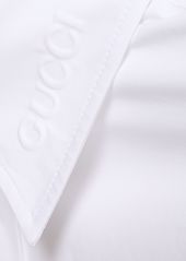 Gucci Cotton Poplin Shirt W/ Ribbon Tie